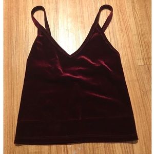 Velvet crop top